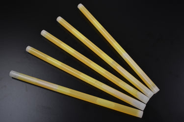 12 inch 15mm Yellow Premium Glow Sticks- 10 Per Package